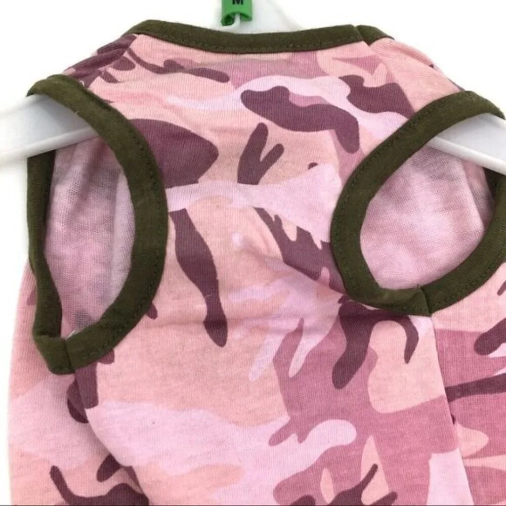 Savvy Tabby Pink Camouflage Cat Shirt Medium